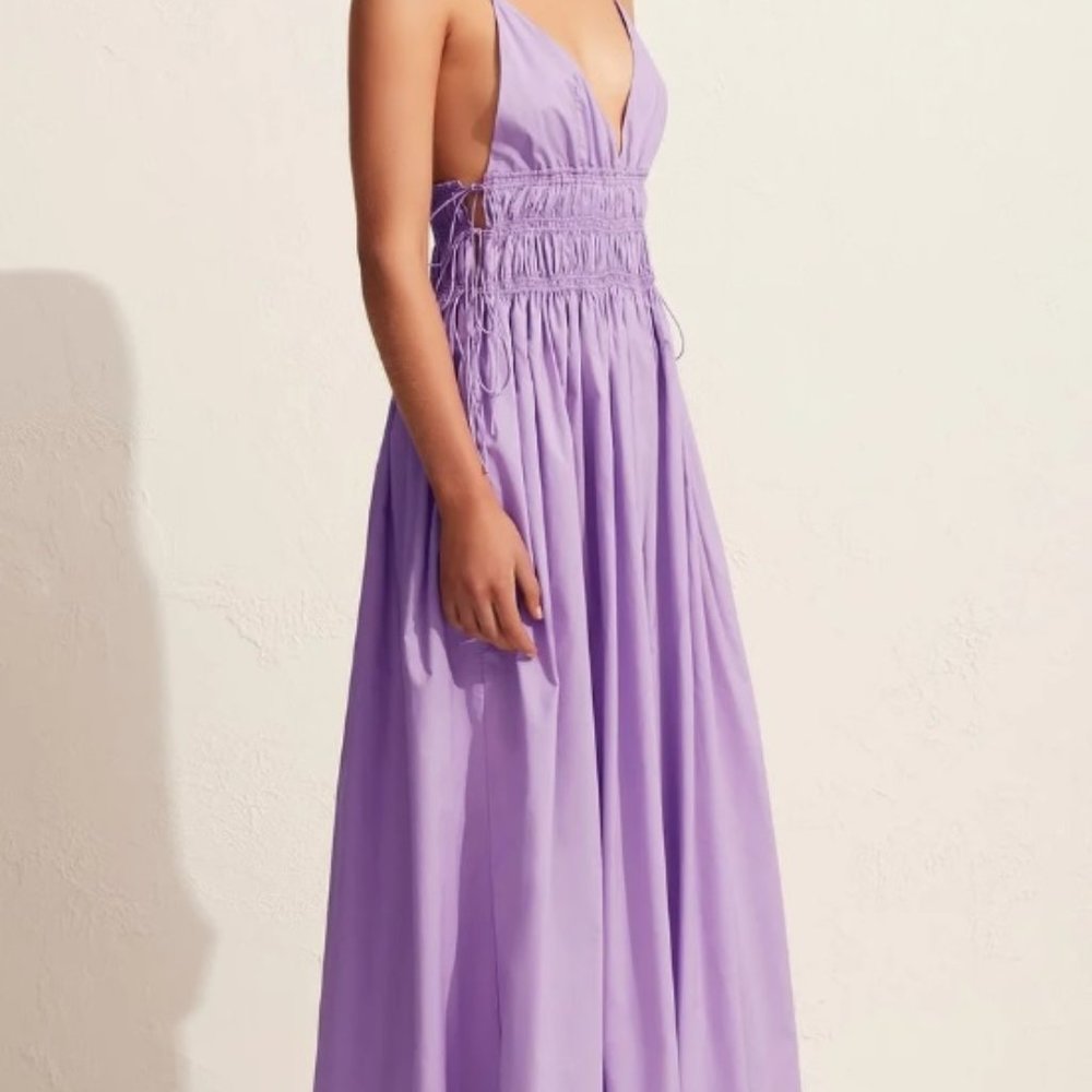 NWT Matteau shirred maxi dress- lilac